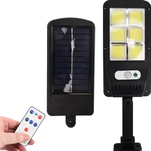 Farola inalámbrica de seguridad alimentada por energía Solar, luces led de calle para exteriores con Sensor de movimiento giratorio integrado, 120