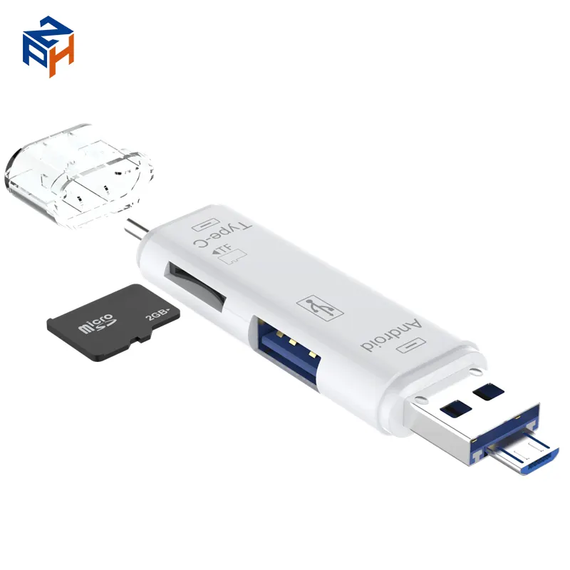 USB-c OTG Adapter 5 In 1 USB 3.1 OTG Card Reader SD TF SD Card Reader Micro USB Memory Support Mac10 Win7/8/xp/vista