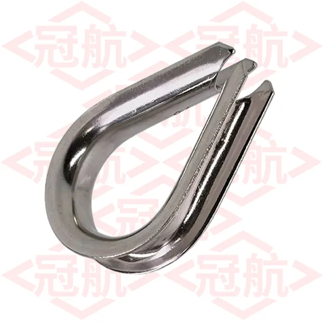 M6 Carbon steel wire rope thimble and clamp for 6mm wire rope cable