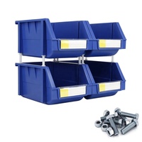 Boîte de rangement pour outils et matériel, boîte de rangement pour outils et matériel, bac de rangement empilable et suspendu en plastique