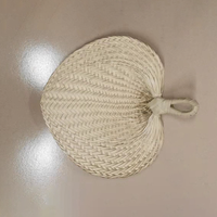 Éventail manuel en bambou tissé à la main, éventail en paille d'été, éventail en feuilles de palmier tissé en rotin pour cadeau de mariage