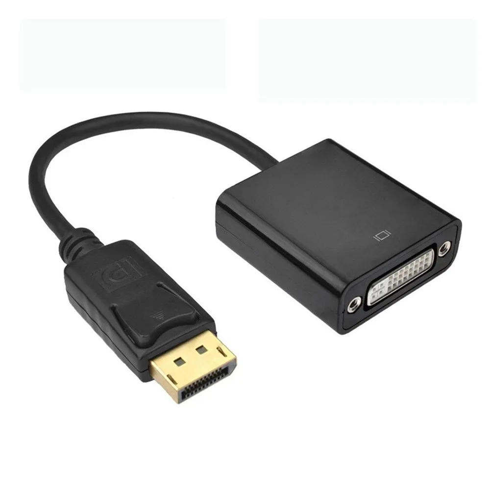 1080P DP to DVI Adapter DisplayPort to DVI Cable Adapter Converter Male to Female for Monitor Projector Displays