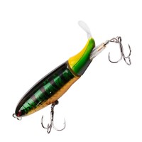 1 pièce Leurre de pêche Topwater à hélice 100mm/13g pour Black-bass, Saumon, Poisson-chat - Crankbait artificiel rigide rotatif pour lac/rivière