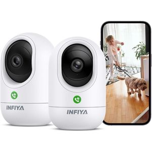 กล้องวงจรปิดภายในบ้าน Infiya 2K ความละเอียด 1080p Full HD 2MP สำหรับดูแลสัตว์เลี้ยงและเด็ก หมุนได้ 360 องศา พร้อมระบบติดตาม AI เพื่อความปลอดภัยในบ้าน - Product Image 1