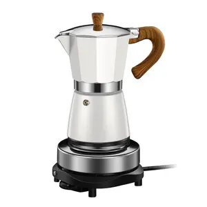 Alüminyum Espresso Moka kahve makinesi Moka Pot paslanmaz çelik kahve filtresi elektrikli Moka Pot