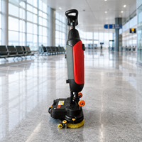 Autolaveuse compacte autoportée à double brosse 3-en-1 avec aspiration et lavage, entretien facile pour les locaux commerciaux