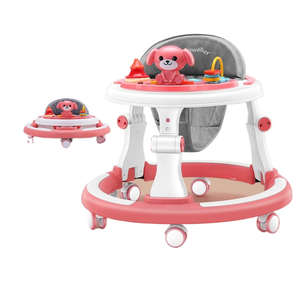 2024 नए कुत्ते डेगिन बहु-कार्यात्मक संगीत फोल्डिंग बेबी लर्निंग वॉकर/4 में पहियों और सीट के साथ 1 प्लास्टिक बेबी वॉकर्स में 4 - Product Image 1