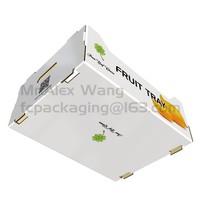 Carton ondulé pliable de bonne qualité, personnalisé avec impression de marque, pour fruits, légumes, citrons, conteneurs, boîte en papier bon marché