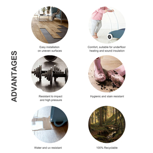 <span class=keywords><strong>Suelo</strong></span> Vinílico SPC Rígido Impermeable con Aspecto de Madera, Sistema de Clic con IXPE para Uso Comercial, <span class=keywords><strong>Suelo</strong></span> de Compuesto de Piedra y Plástico - Product Image 3