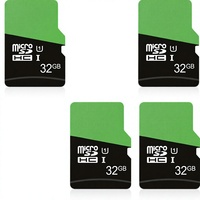 Carte TF 32 Go, lot de 5, classe U1 10, 80 Mo/s, pour smartphones, tablettes, appareils photo, drones (noir/vert)