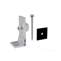 Kit de montage solaire sur toit UISOLAR avec pied en L, vis de fixation, pince pour joint de toiture, compatible avec les toits métalliques