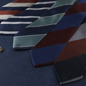 Men's Business Casual Wide Design 8cm Hand <b>Tie</b> Neck Polyester Striped Business 8cm Neck <b>Tie</b> - Product Image 3