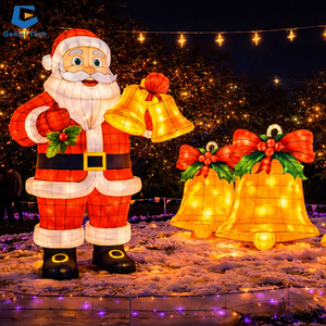 Arche de Noël personnalisée en forme de canne à sucre, lanterne LED RGB IP65 pour entrée de centre commercial ou place de ville, installation clé en main - Product Image 6