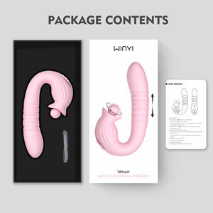 Vibrador telescópico para mujer, función para lamer la lengua giratoria, juguete sexual para adultos, masturbador estimulante para el orgasmo - Product Image 4