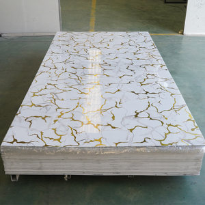 लिविंग रूम कार्यालय होटल छत सजावट के लिए आधुनिक उच्च चमक संगमरमर प्रभाव pvc दीवार पैनल - Product Image 1