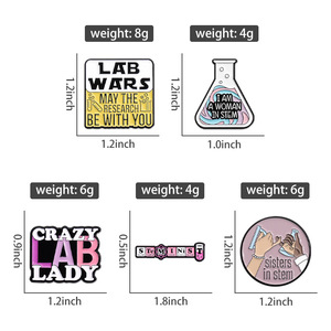 Broches en émail souple pour femmes en STEM, Lab Wars, Crazy Lab Lady, Sisters in STEM, pour les scientifiques et les passionnés - Product Image 2