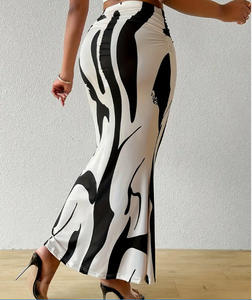 กระโปรงทรงดินสอผ้าชีฟองลำลองเอวสูงทรงเข้ารูปสำหรับฤดูร้อน รุ่น I-0693 ขายส่งจากโรงงานโดยตรง - Product Image 5