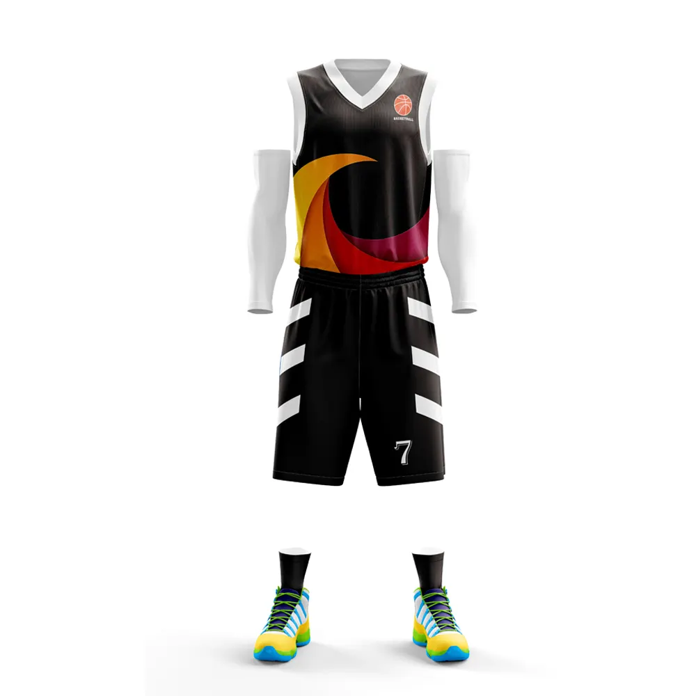 الصين تخصيص ملابس رياضية كرة السلة الشباب قصيرة الأكمام كرة السلة جيرسي