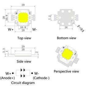 Vente d'usine : puce LED <span class=keywords><strong>COB</strong></span> à spectre complet de 5 W haute puissance, lumière du soleil, 4000 K 5000 K blanc, avec cadre de type R1C - Product Image 4