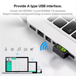 Carte réseau USB sans pilote, adaptateur WiFi, carte réseau <span class=keywords><strong>Wifi4</strong></span>, adaptateur WiFi 802.11n, <span class=keywords><strong>Wifi4</strong></span> sans fil, mini adaptateur USB 150M - Product Image 4