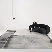 Tapis de salon luxueux et moelleux, antidérapant, résistant aux taches, en polyester/polypropylène