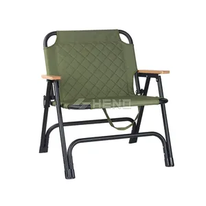 Sillas de Playa Plegables de Aluminio Ligero, Cómodas, con Asa de Madera de Haya Acolchada, Muebles de Picnic para Exteriores, para Parque, Camping, Oxford - Product Image 3
