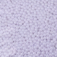 Perles nacrées perforées en ABS blanc brillant poli à l'eau de qualité supérieure
