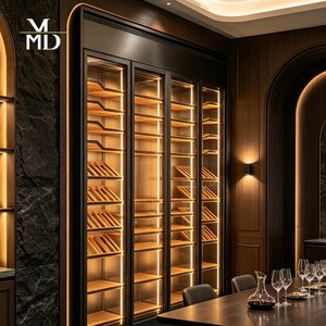 Réfrigérateur à vin encastrable en acier inoxydable avec étagères en bois, vitrine commerciale à porte vitrée pour boissons – Optimisez votre cave à vin - Product Image 2