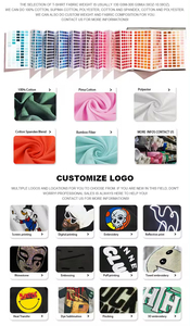 T-shirt uni 100% coton lourd avec logo personnalisé T-shirt oversize vierge avec logo imprimé personnalisé unisexe pour hommes - Product Image 5