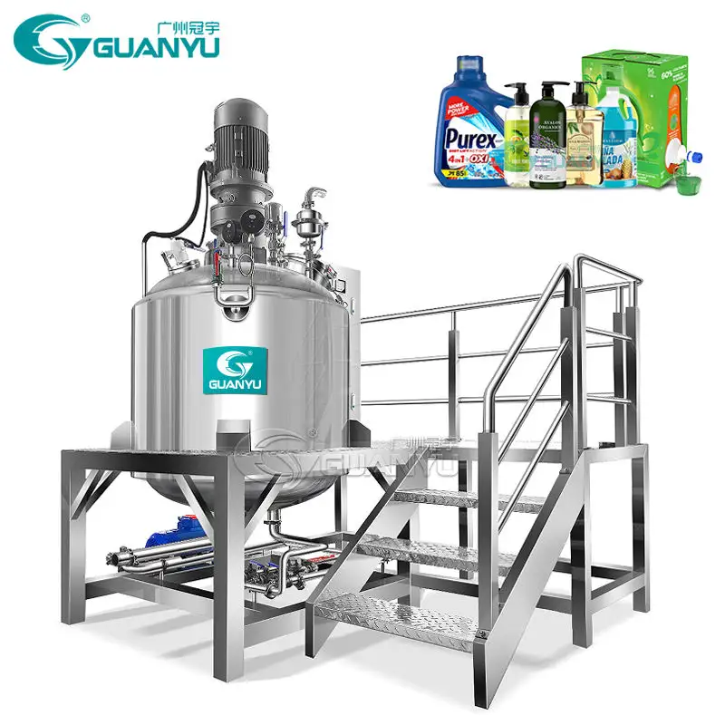 Professional 500 Litre Dishwashing Liquid Making Machine Detergent Liquid Tank Mixer Shampoo And Liquid Detergent Mixers