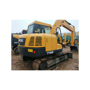 Excavadora de cadenas usada Hyundai R75VS de 7.5 toneladas al mejor precio, excavadora hidráulica de alto rendimiento para paisajismo agrícola y construcción - Product Image 4