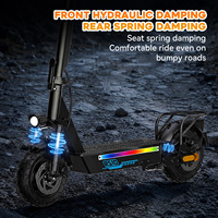 Scooter Todoterreno RS10 MAX de 1200W y 25Ah con Asiento, NFC, Doble Suspensión y Luces Ambientales, Apto para Montaña y Caminos de Tierra