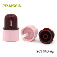 5-6g belle fleur en forme de plastique vide brillant à lèvres Tubes en gros personnalisé petit Lipgloss conteneur cosmétique emballage fournisseur