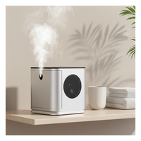 Diffuseur d'huiles essentielles de luxe, nouveau design, pour bureau, sans fil, avec commande par application, lumière LED, haut-parleur musical