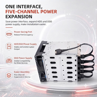 Câble Répartiteur d'Alimentation SATA 15 Broches Mâle vers 5 Connecteurs Femelle SATA – Câble d'Extension Haute Qualité pour SSD, Assemblages PC et Mises à Niveau de Serveurs
