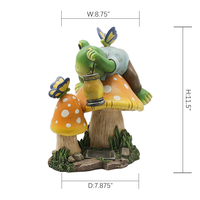 Solarbetriebene Frosch-Gartenleuchte aus Harz, Hofdekoration, Außenweg-Beleuchtung, B2B Großhandel