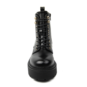 Winter Women Designer Pu <strong>Zip</strong> <strong>up</strong> Leather Shoes Bottes Ladies Leather Platform <strong>Boots</strong> - Product Image 6