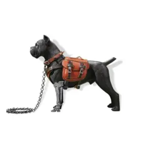 甘蔗科索假肢狗雕像，复杂纹理背包狗，爱犬礼物