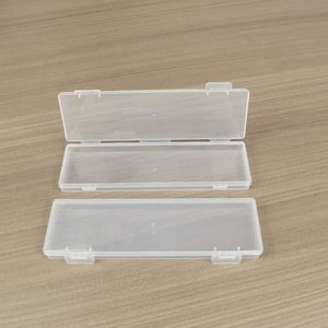 Transparent Plastic <b>Storage</b> <b>Box</b> Rectangle 17.1x5.2x1.3cm Covered For Jewelry And <b>Small</b> Parts Organization - Product Image 1