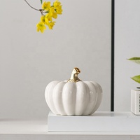 Nordique moderne en céramique citrouille maison Table ornements cadeaux de noël blanc minimaliste salon décor à la maison articles