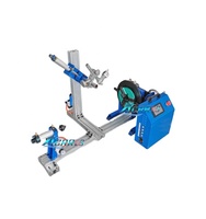 Positionneur rotatif de soudage automatique 200 kg avec contre-pointe et support de torche pneumatique, rails de guidage doubles, commande numérique PLC