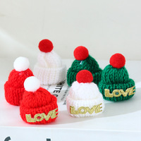 Mini pendentif décoratif de Noël rouge vert poupée Cactus scène de vacances décoration de scène de vacances avec Mini chapeau et écharpe