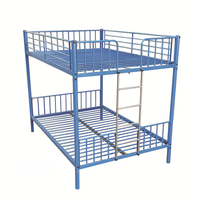 Lit superposé moderne en métal pour école, lit superposé double en métal pour dortoir, lit superposé en acier pour étudiant avec escalier, lits superposés doubles en acier