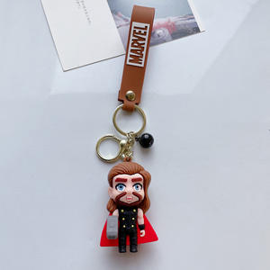 Nouveaux héros Thor, porte-clés en caoutchouc 3D, dessin animé, écologique, photo numérique, portable, anime, Spider Bat Flash, pendentif de voiture, cadeau promotionnel - Product Image 3
