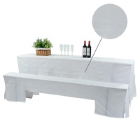 Housse de table en polyester pour jardin de bière, housse de table et de banc pour pique-nique en plein air