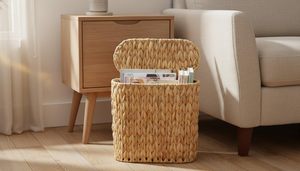 <span class=keywords><strong>Cubo</strong></span> de <span class=keywords><strong>Basura</strong></span> de Mimbre y Ratán para Baño con Tapa, Delgado y <span class=keywords><strong>Estrecho</strong></span>, con Forro Extraíble y Sellado Antiolores, 3 Galones, para Espacios Pequeños - Product Image 5