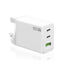 CE/ROHS-zertifizierte 65W Gan Supers chnell ladegeräte Adapter 2 USB-C PD Laptop Ladegerät QC3.0 Handy-Lade adapter