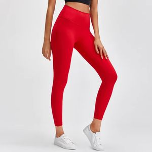 กางเกงออกกำลังกายเอวสูงทรงพีชบัตต์สำหรับผู้หญิง ผ้าบาง กระชับรูปร่าง เอวยืดหยุ่น ป้องกันการม้วนขอบ เหมาะสำหรับฤดูร้อน - Product Image 3