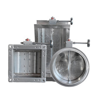 Régulateur d'air réglable pour conduits CVC, contrôle manuel du volume, évacuation des fumées, rond et carré