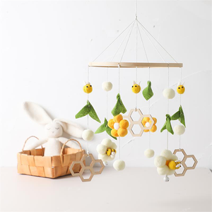 Bee Flower Bed Bell <strong>Pushchair</strong> Bed <strong>Toys</strong> Newborn Baby Rattles Hanging Beehive Soothing Wind Chimes - Product Image 3